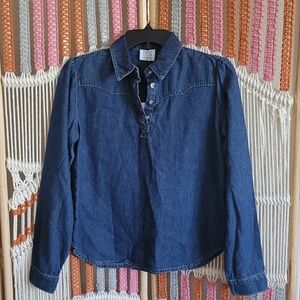 BDG urban outfitters western denim popover blouse